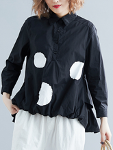 Casual Loose Polka Dot Print Shirt